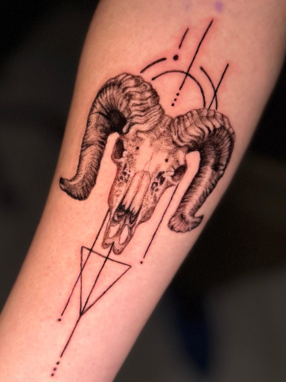 Fine line tattoo on wrist